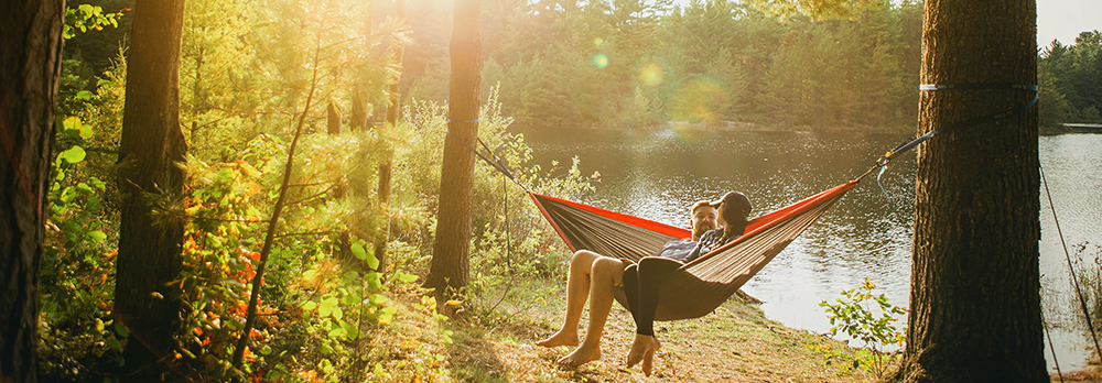 Guest's Expectations are met with a comfy hammock