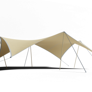 Awana Easy-up Stretch Tent in Desert Sand Canvas 8.5m x 8.5m