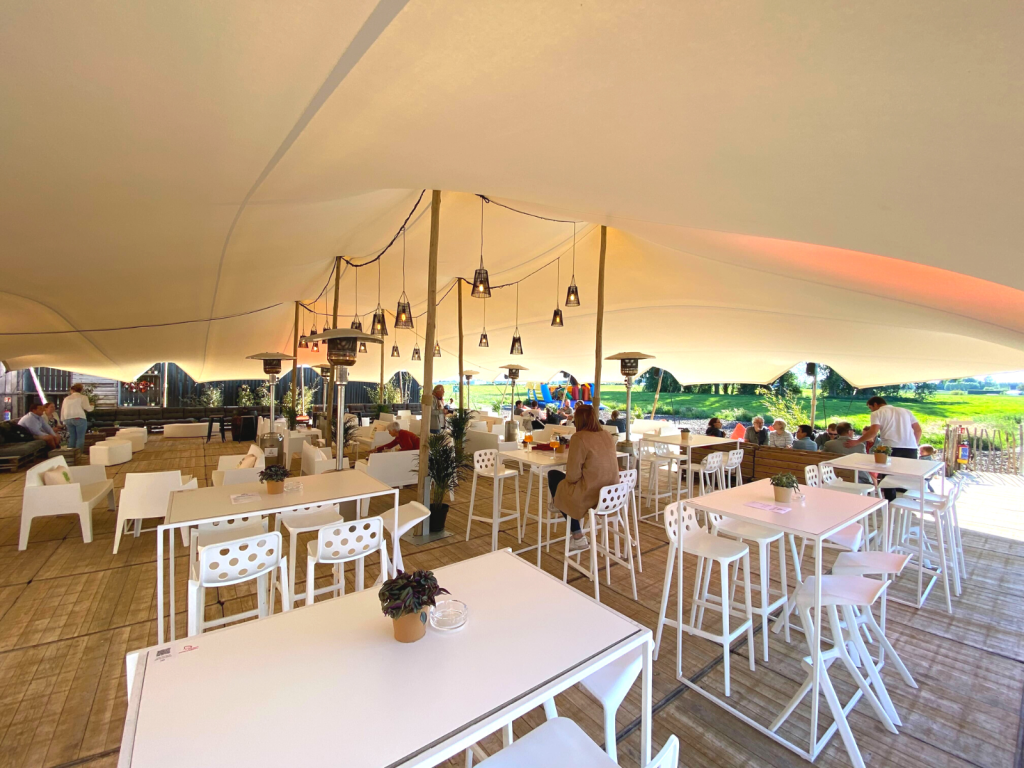 Bonga Stretch Tent Used as a Commercial Space as  a Dining Option