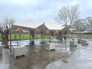 Bonga Stretch Tent Used in Commercial Spaces