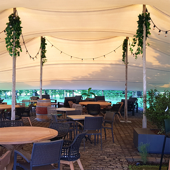 optimum size commercial stretch tent
