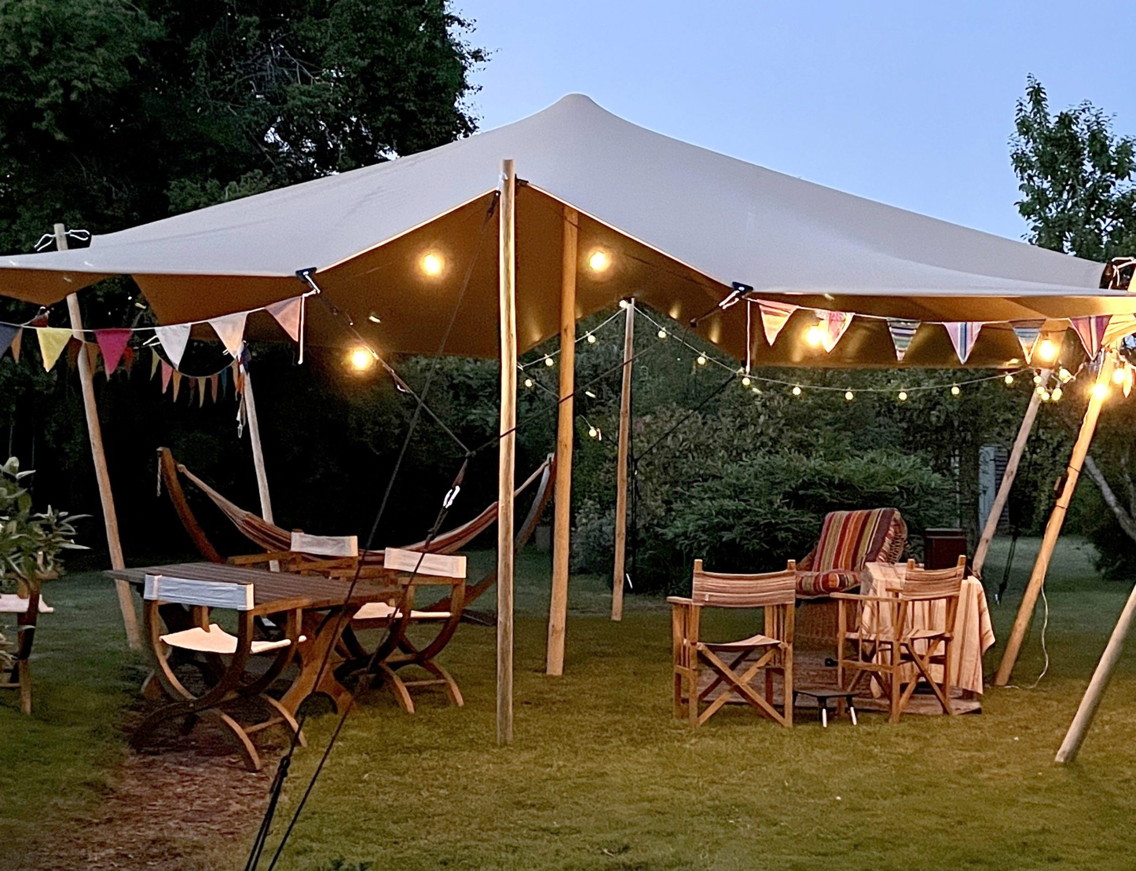 Stretch tent chill-out space